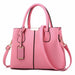 CT44936 PINK Chic PU Leather Handbag with Lychee Pattern-0