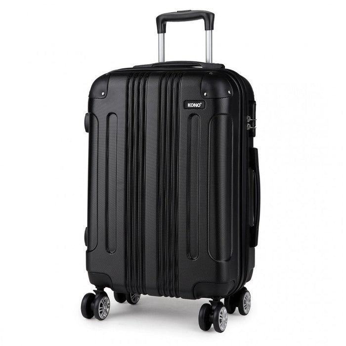 K1777l - Kono 24 Inch Abs Hard Shell Suitcase Luggage - Black
