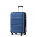 Abs Sculpted Horizontal Design 20 Inch Cabin Luggage - Navy Blue - Image 1