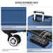 Abs Sculpted Horizontal Design 20 Inch Cabin Luggage - Navy Blue - Image 5