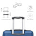 Abs Sculpted Horizontal Design 20 Inch Cabin Luggage - Navy Blue - Image 6