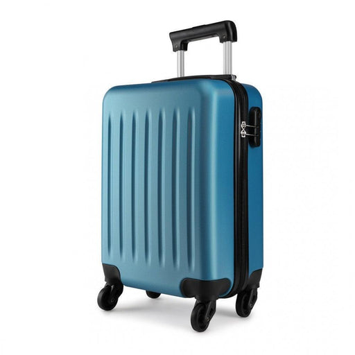 K1872l - 19 Inch Abs Hard Shell Carry On Luggage 4 Wheel Spinner Suitcase - Navy - Love Thy Bargains