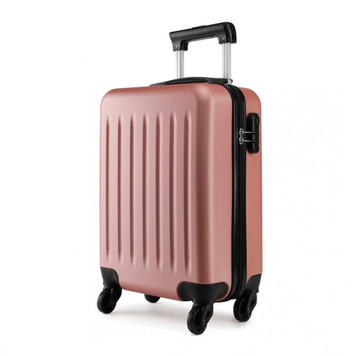 K1872l -  19 Inch Abs Hard Shell Carry On Luggage 4 Wheel Spinner Suitcase - Grey - Image 1