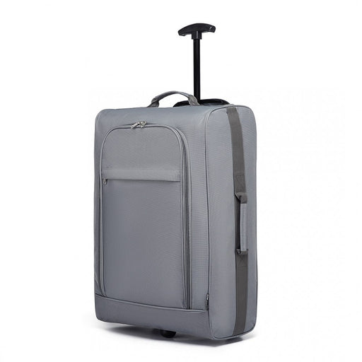 K1873-2 - Kono Cabin Size Soft Shell Hand Luggage - Grey - Image 1