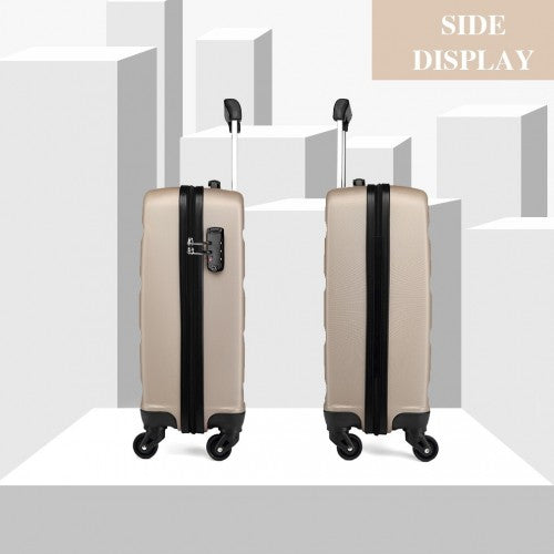 K1991-1l -  19 Inch Horizontal Design Abs Hard Shell Suitcase With Tsa Lock - Gold