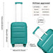 20 Inch Cabin Size Bright Hard Shell Pp Suitcase - Classic Collection - Blue/green - Image 5