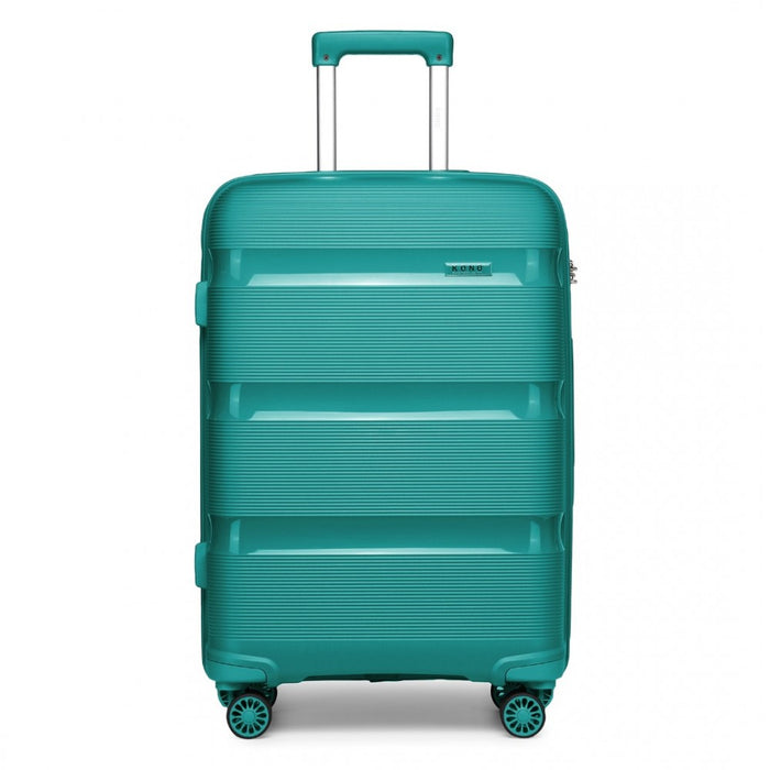 20 Inch Cabin Size Bright Hard Shell Pp Suitcase - Classic Collection - Blue/green - Image 2
