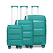 K2092 - Kono Bright Hard Shell Pp Suitcase 3 Pieces Set - Classic Collection - Black - Image 2