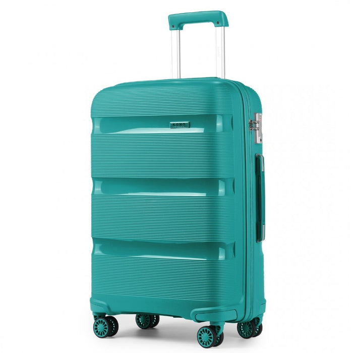 20 Inch Cabin Size Bright Hard Shell Pp Suitcase - Classic Collection - Blue/green - Image 1