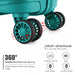 20 Inch Cabin Size Bright Hard Shell Pp Suitcase - Classic Collection - Blue/green - Image 8