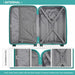 20 Inch Cabin Size Bright Hard Shell Pp Suitcase - Classic Collection - Blue/green - Image 9