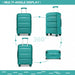 20 Inch Cabin Size Bright Hard Shell Pp Suitcase - Classic Collection - Blue/green - Image 4