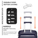 K2092 - Kono Bright Hard Shell Pp Suitcase 3 Pieces Set - Classic Collection - Black - Image 8