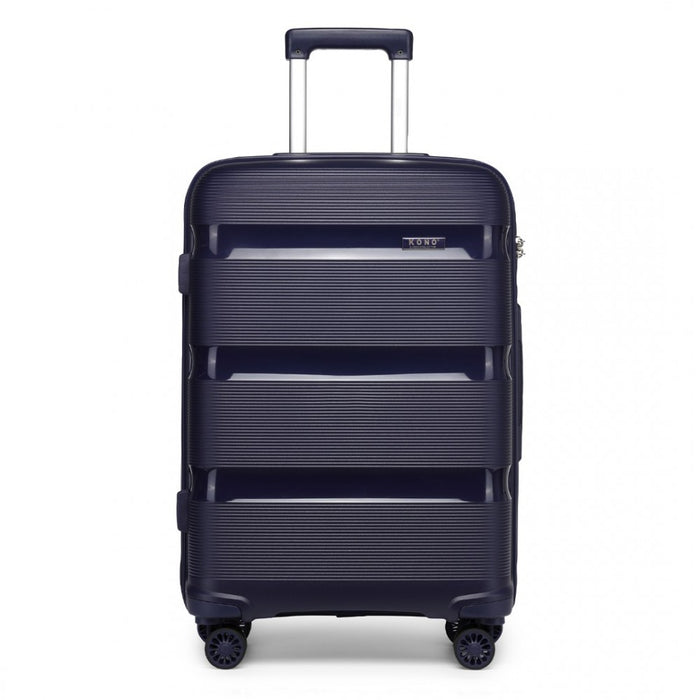 K2092 - Kono Bright Hard Shell Pp Suitcase 3 Pieces Set - Classic Collection - Black - Image 2