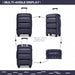 K2092 - Kono Bright Hard Shell Pp Suitcase 3 Pieces Set - Classic Collection - Black - Image 4