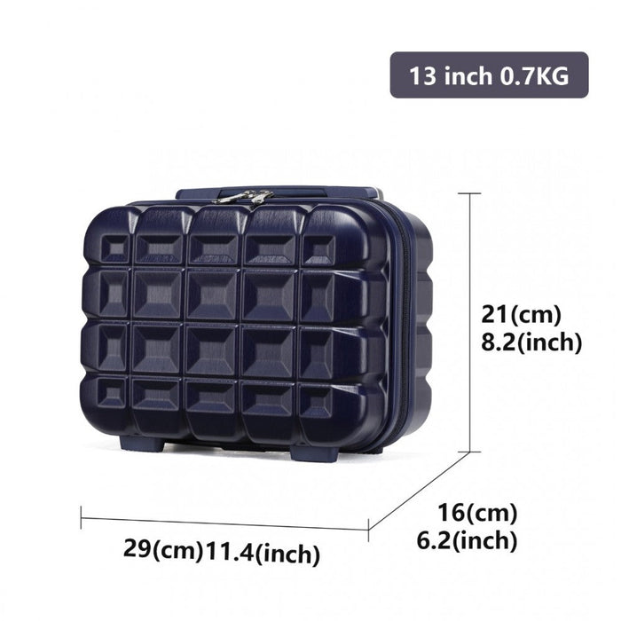 K2292l - Vanity Case Kono à coque rigide et légère en ABS de 13 pouces - Marine