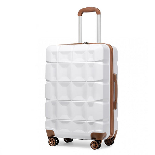 24 Inch Lightweight Hard Shell Abs Suitcase With Tsa Lock  Grey - Image 1