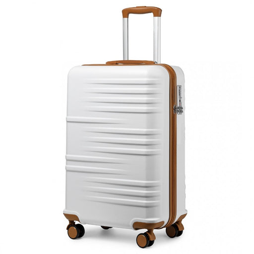 K2391L - British Traveller 20 Inch Durable Polycarbonate and ABS Hard Shell Suitcase With TSA Lock - Black - Image 1