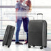 K2393L - British Traveller 20 Inch Spinner Hard Shell PP Suitcase With TSA Lock - Black - Image 11