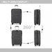 K2393L - British Traveller 20 Inch Spinner Hard Shell PP Suitcase With TSA Lock - Black - Image 4