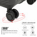 K2393L - British Traveller 20 Inch Spinner Hard Shell PP Suitcase With TSA Lock - Black - Image 8