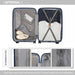 K2393L - British Traveller 24 Inch Spinner Hard Shell PP Suitcase With TSA Lock - Black - Image 9