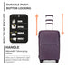 K2393L - British Traveller 24 Inch Spinner Hard Shell PP Suitcase With TSA Lock - Black - Image 7