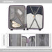 K2393L - British Traveller 24 Inch Spinner Hard Shell PP Suitcase With TSA Lock - Black - Image 9