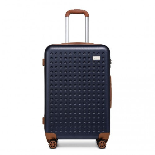 K2394L - Kono 24 Inch Flexible Hard Shell ABS Suitcase With TSA Lock - Navy