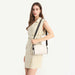 L2310 - Miss Lulu Simple And Elegant Wide Strap Genuine Leather Crossbody Bag - Green - Image 7