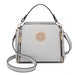 Lb2126 - Miss Lulu Leather Look Practical Crossbody Bag - Grey - Image 2