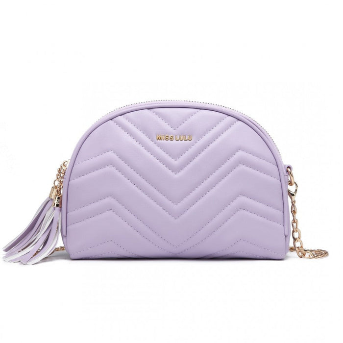 Lb2236 - Miss Lulu Trendy Tassel Crossbody Bag - Purple