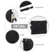 Lb2247 - Miss Lulu Small Pu Leather Soft Crossbody Bag - Black - Image 5