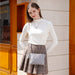 Lb2247 - Miss Lulu Small Pu Leather Soft Crossbody Bag - Black - Image 10