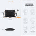 Lb2247 - Miss Lulu Small Pu Leather Soft Crossbody Bag - Black - Image 4