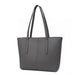 Lg2062 - Miss Lulu Leather Look Simple Casual Tote Bag - Grey - Image 2