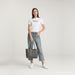 Lg2062 - Miss Lulu Leather Look Simple Casual Tote Bag - Grey - Image 10