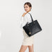 Lg2110 - Miss Lulu 4 Piece Classic Sleek Handbag Set - Grey - Image 9