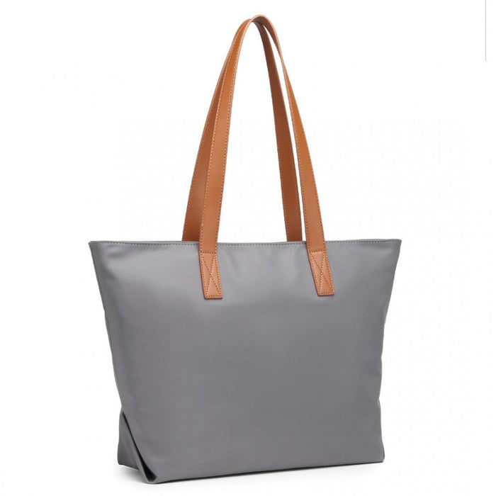 Lh2240 - Miss Lulu Casual Waterproof Shopping Tote Bag - Grey