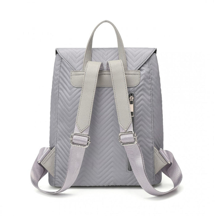 LH2358 - Miss Lulu Lightweight And Elegant Daily Backpack - Grey