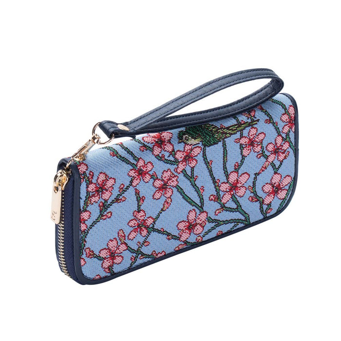 V&A Licensed Almond Blossom and Swallow - Long Zip Purse-3