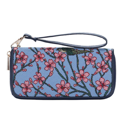 V&A Licensed Almond Blossom and Swallow - Long Zip Purse-0