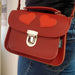 Luna Handmade Leather Bag - Love Hearts- Red-4