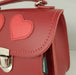 Luna Handmade Leather Bag - Love Hearts- Red-1