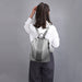 Lg1903 - Miss Lulu Two Way Backpack Shoulder Bag With Pom Pom Pendant - Grey - Image 10
