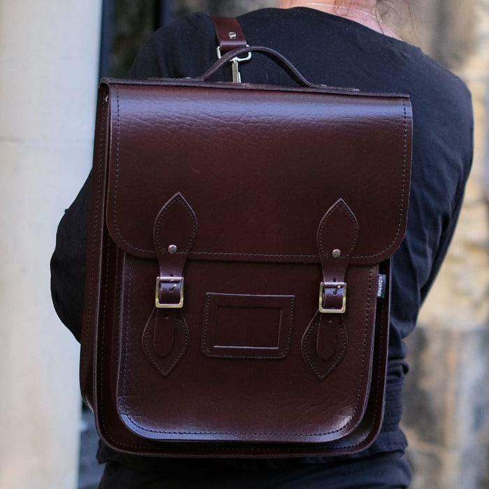 Handmade Leather City Backpack - Executive - British Racing Green-4