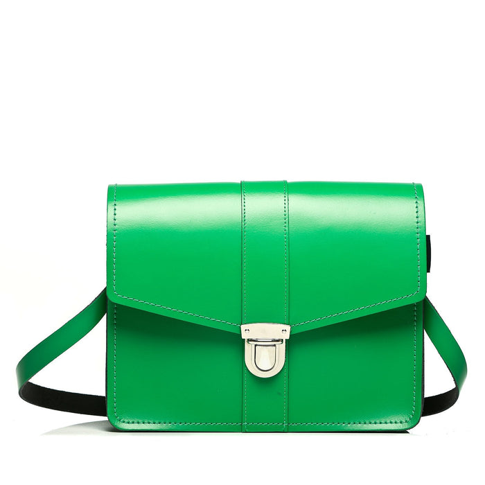Leather Shoulder Bag - Green-0