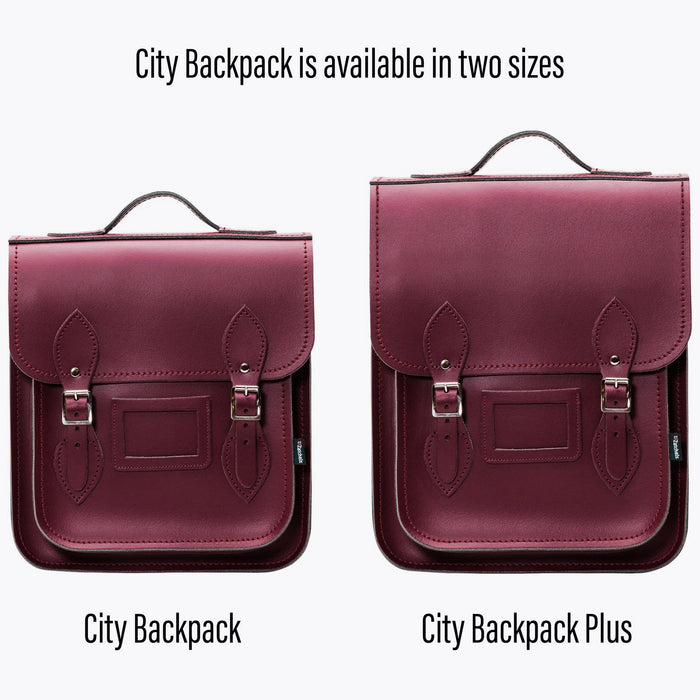 Handmade Leather City Backpack - Marsala Red-4