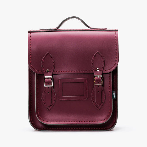 Handmade Leather City Backpack - Marsala Red-0