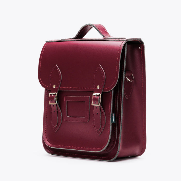 Handmade Leather City Backpack - Marsala Red-1